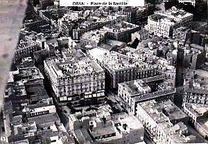 Oran - Place de la Bastille - Vue aerienne